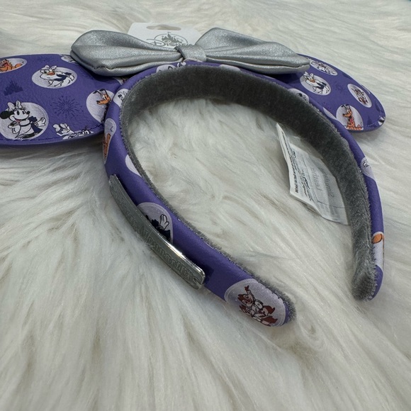 Disney Minnie Ear Headband Disney100 Mickey And Friends Castle Icons Purple NWT - Picture 3 of 8